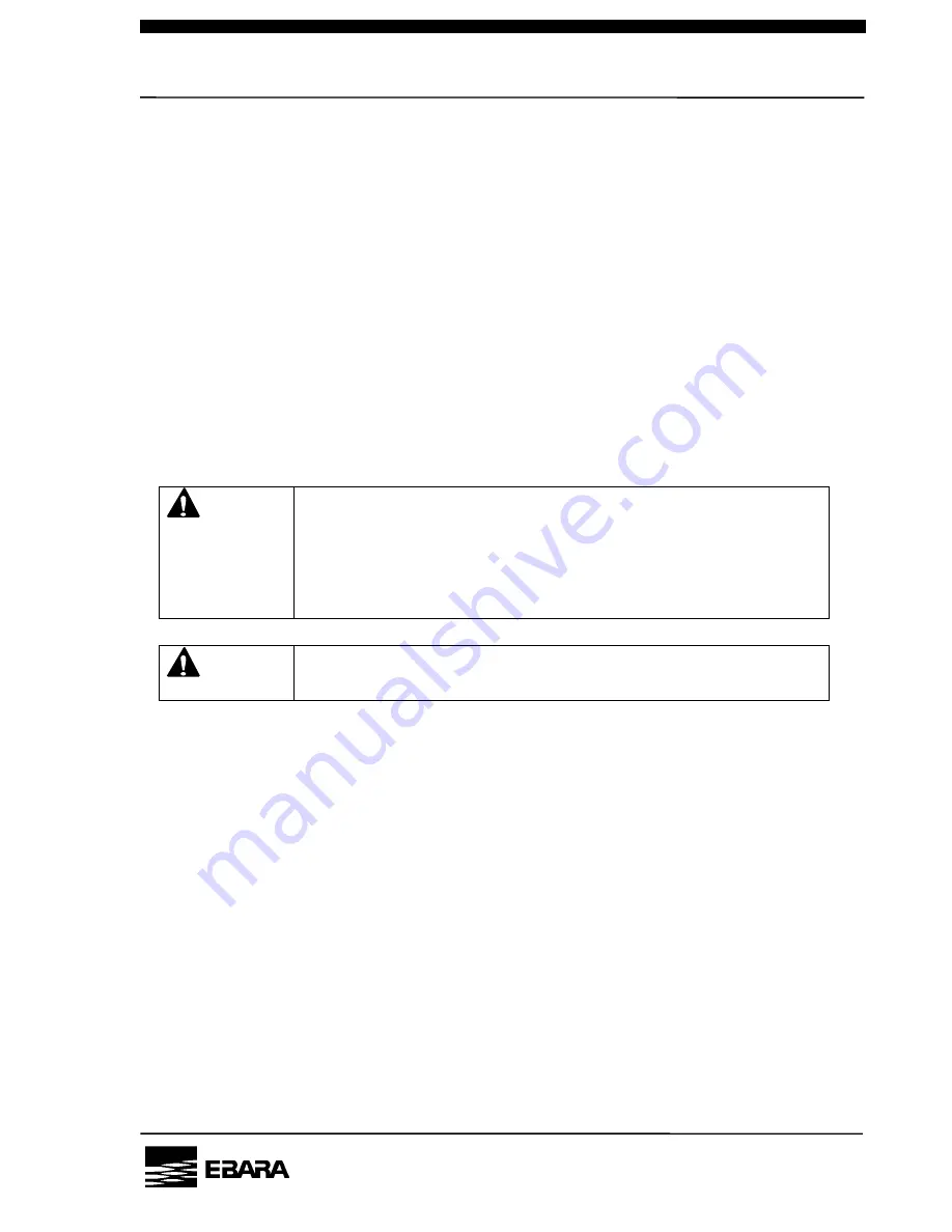 EBARA ESA500W Instruction Manual Download Page 15