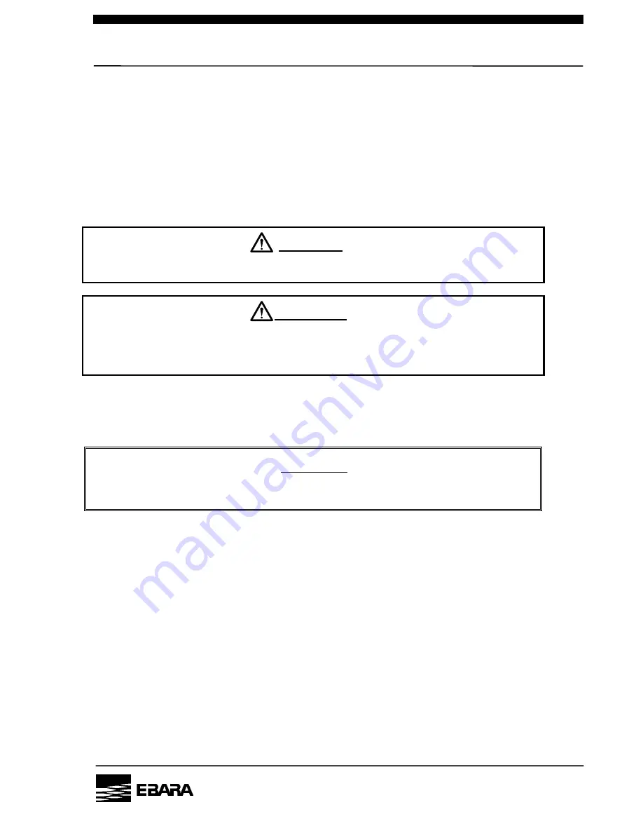 EBARA EV-A03 Instruction Manual Download Page 38