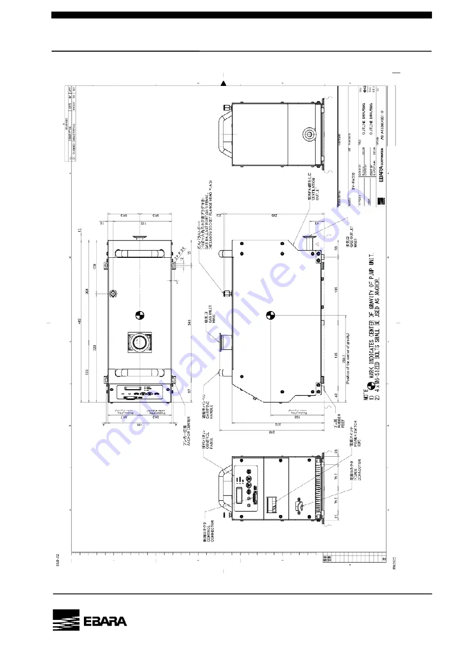 EBARA EV-PA 250 Instruction Manual Download Page 21