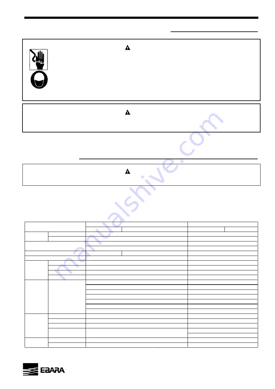 EBARA FSA Instruction Manual Download Page 2