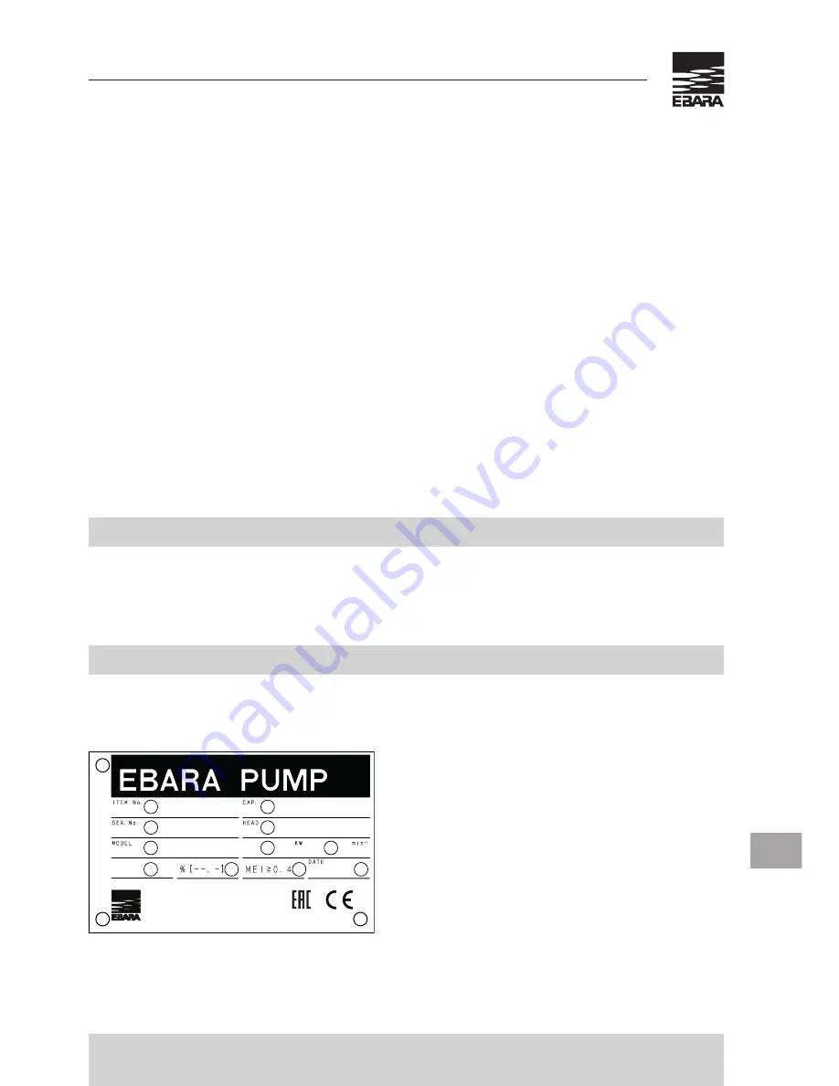 EBARA GS Instruction And Maintenance Manual Download Page 425