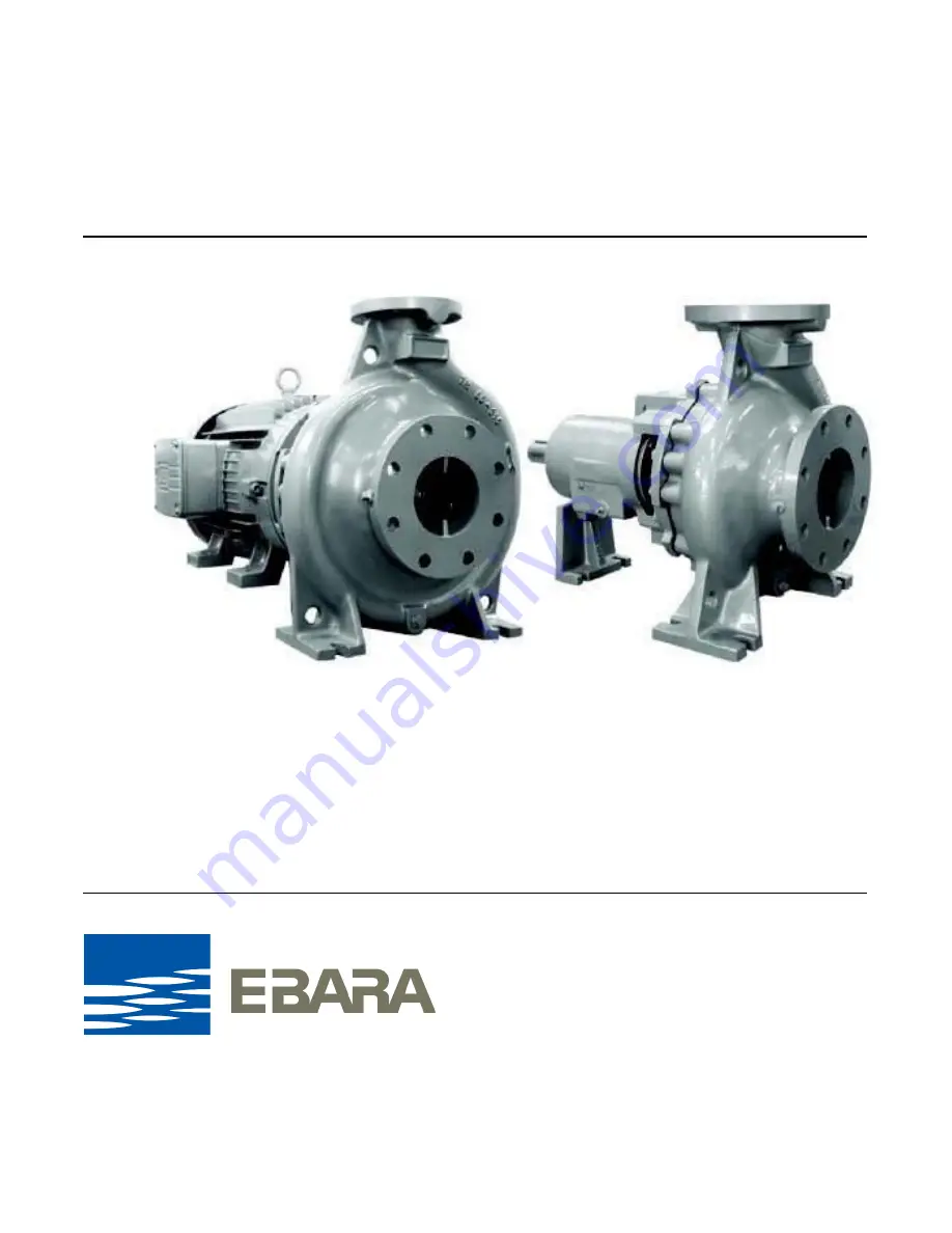 EBARA TH Series Operating Instructions, Installation & Maintenance Manual Download Page 1