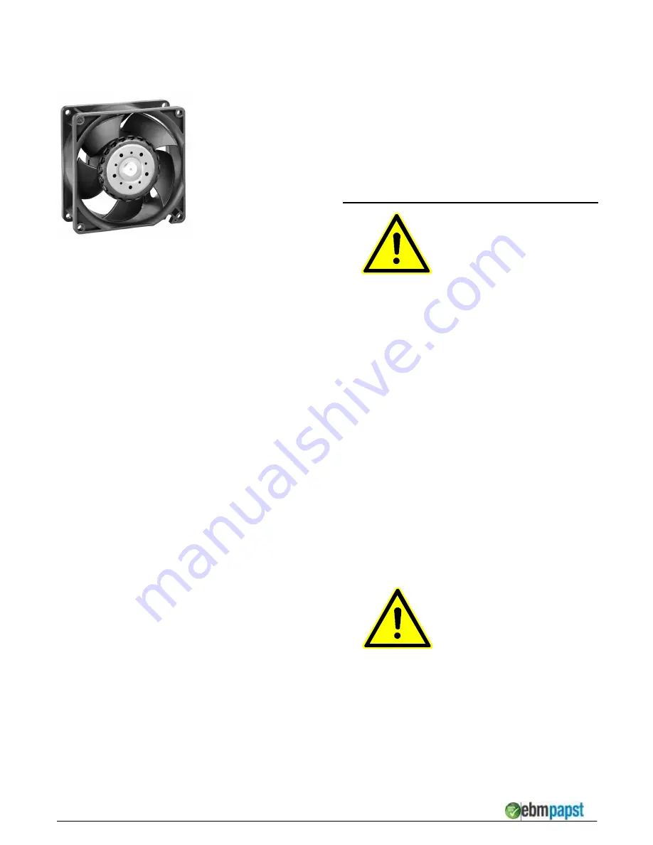 ebm-papst 3218 JH Operating Instructions Download Page 1