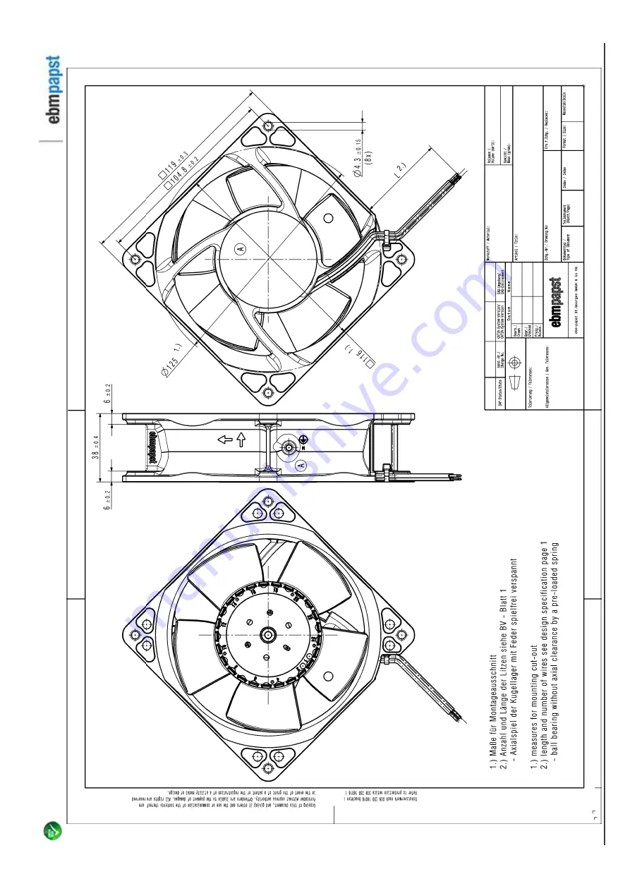 ebm-papst 4118 N/2H8PU-011 Скачать руководство пользователя страница 7