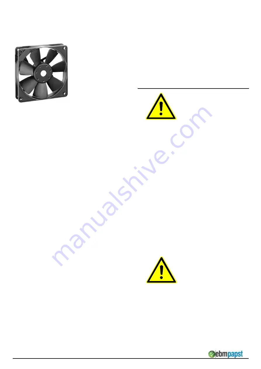 ebm-papst 4414 F/2R Operating Manual Download Page 1