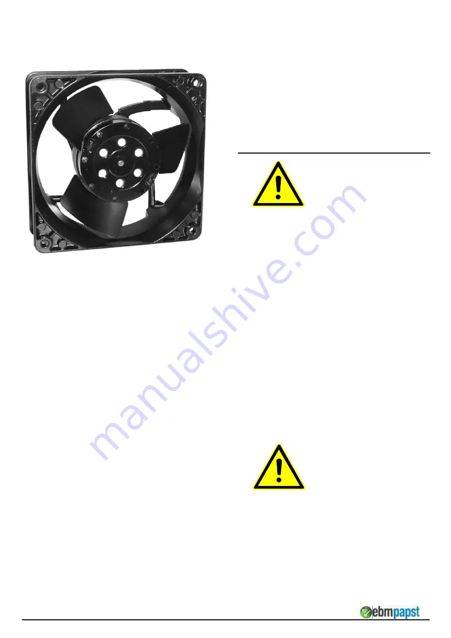 ebm-papst 4550 N Operating Manual Download Page 1