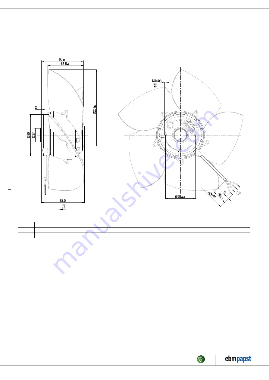 ebm-papst A2D250-AD26-05 Operating Instructions Manual Download Page 4