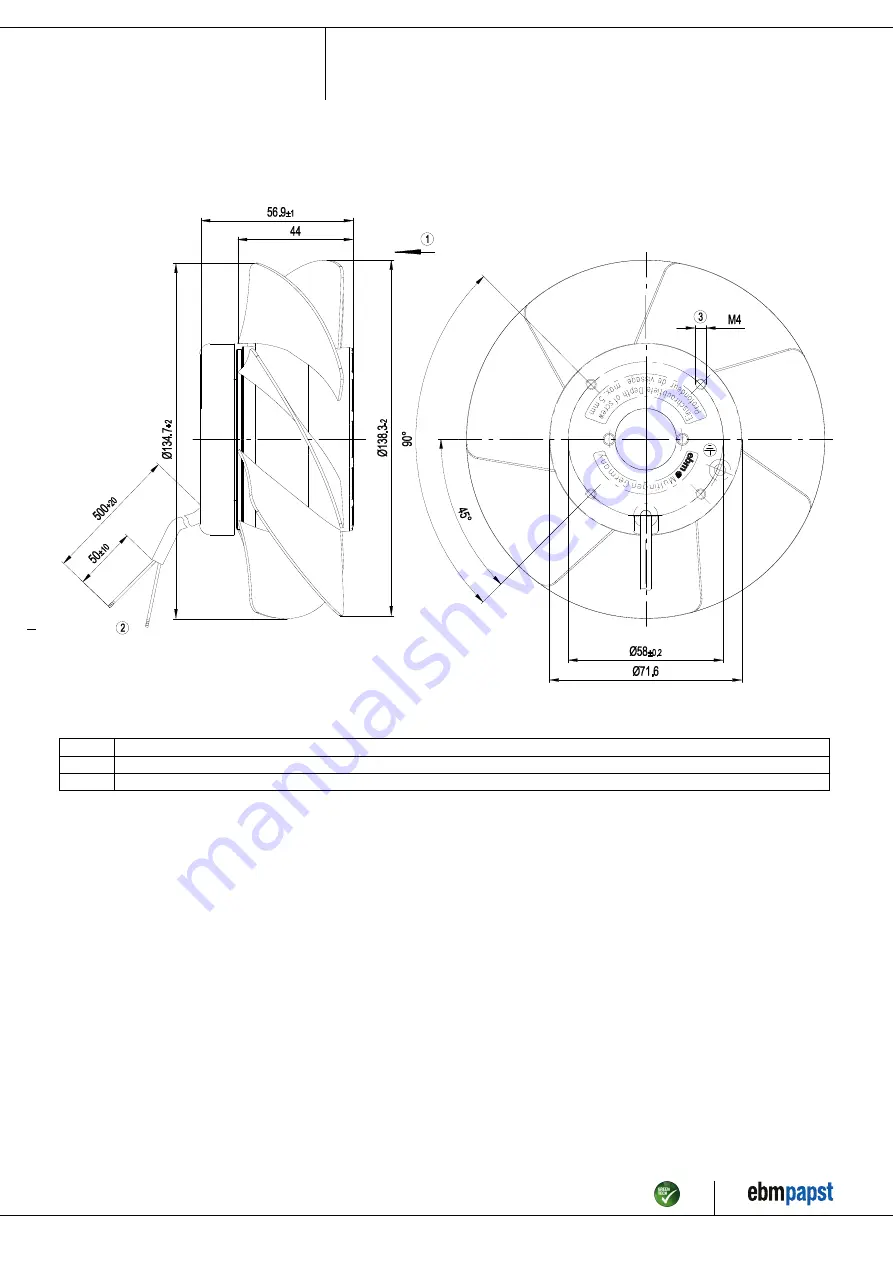 ebm-papst A2S130-AB03-11 Operating Instructions Manual Download Page 4