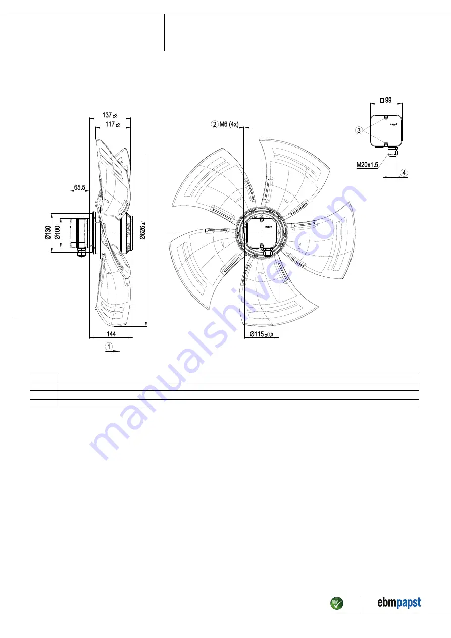 ebm-papst A6E630-AN01-02 Operating Instructions Manual Download Page 4