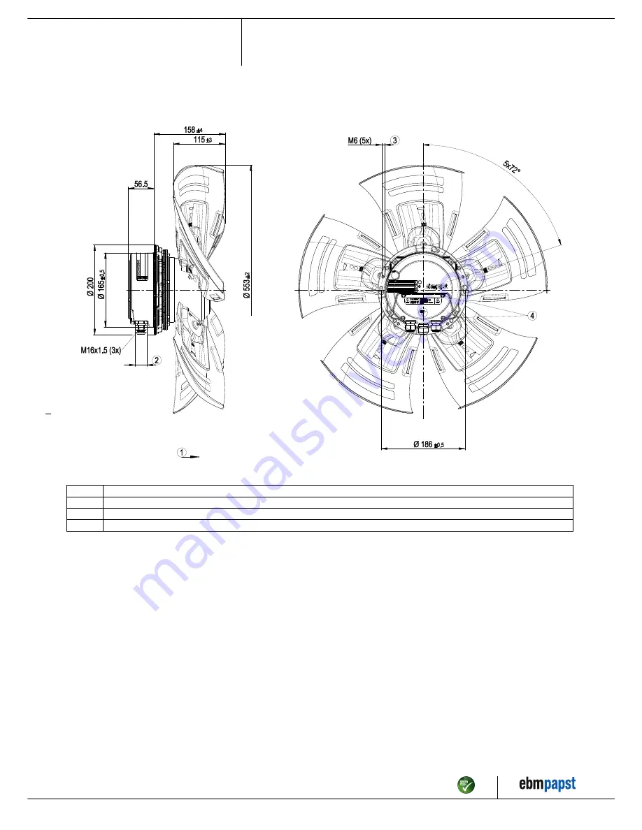 ebm-papst AP68-35 Operating Instructions Manual Download Page 4