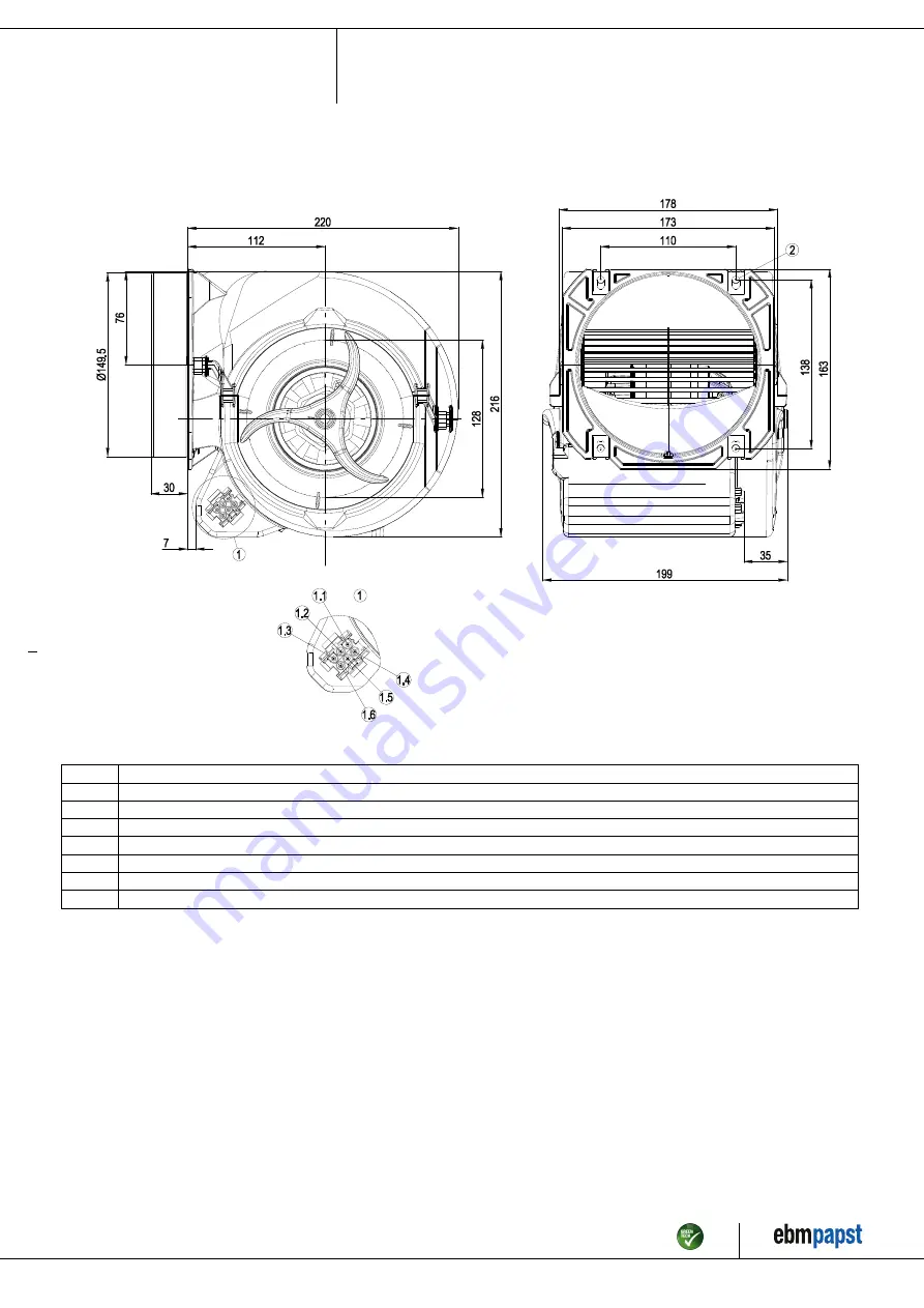 ebm-papst D2E146-HT67-39 Operating Instructions Manual Download Page 4