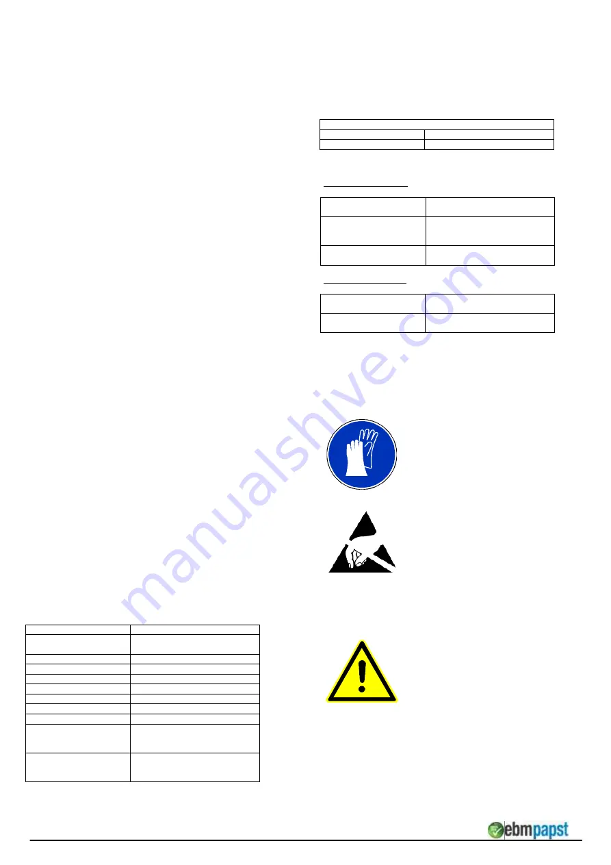 ebm-papst DV6224/2PU-235 Operating Manual Download Page 3