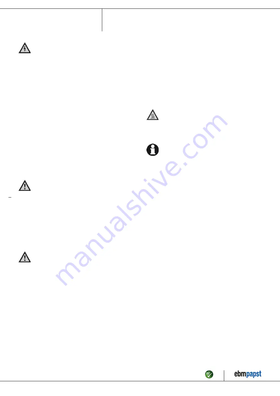 ebm-papst G2D160-AF12-03 Operating Instructions Manual Download Page 2