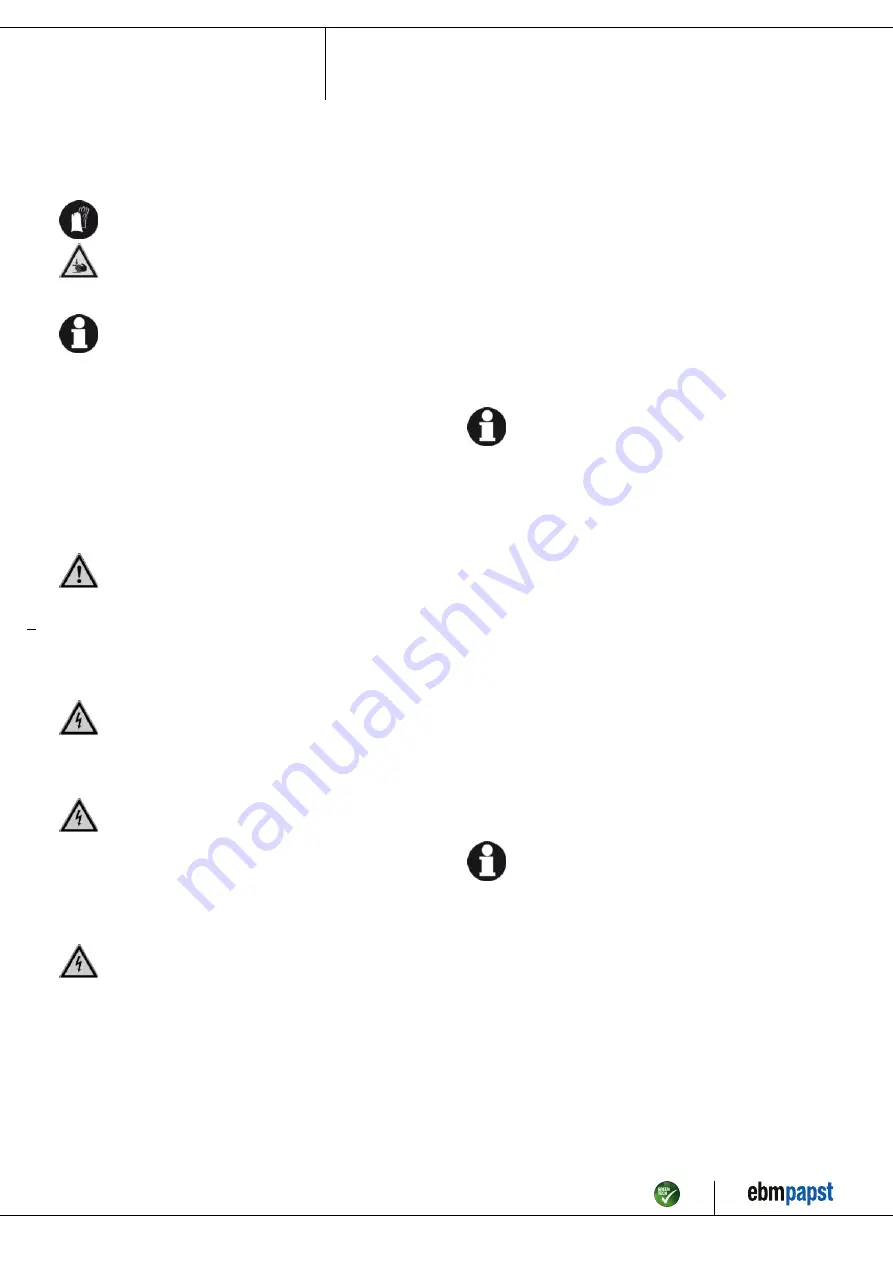 ebm-papst G4D200-BL12-01 Operating Instructions Manual Download Page 6