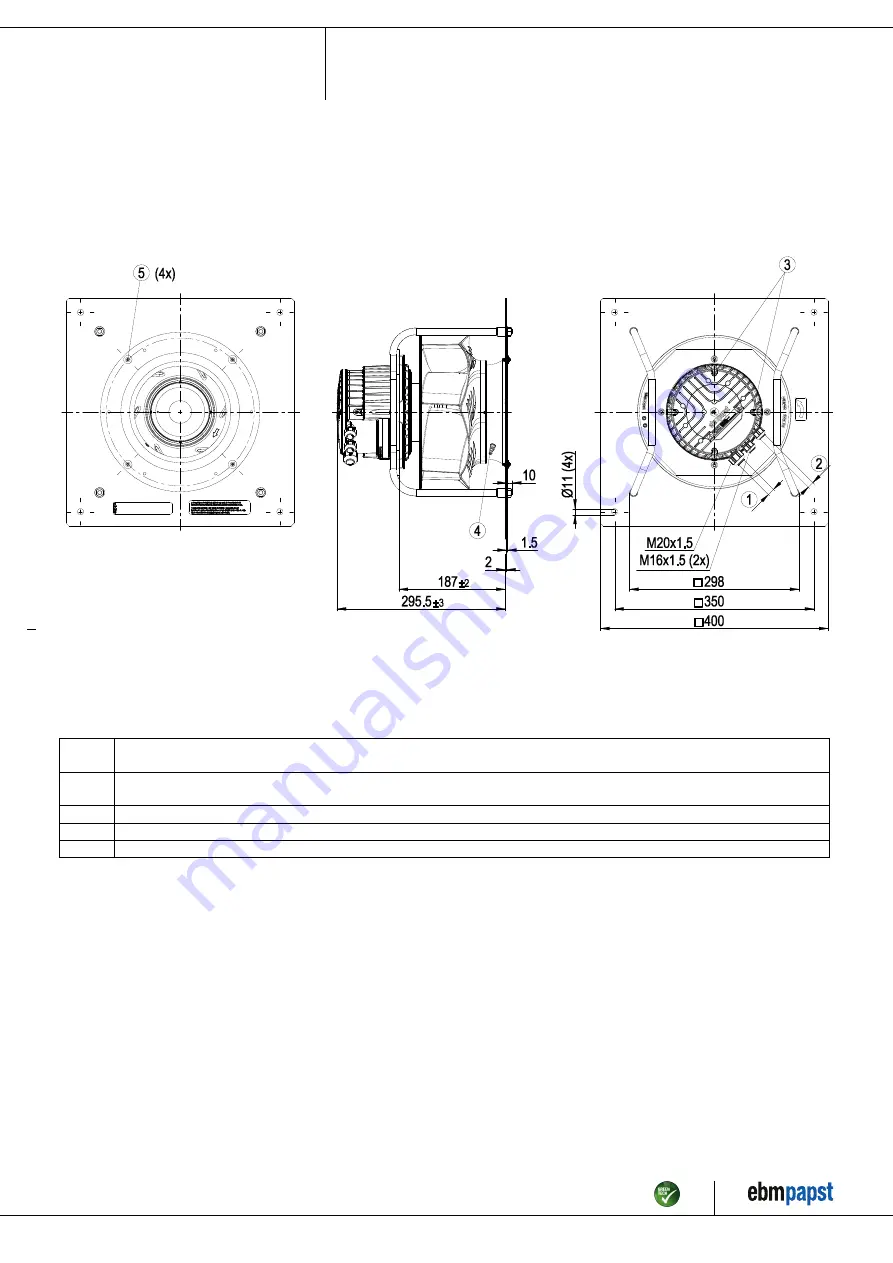 ebm-papst K3G250-PR17-I5 Operating Instructions Manual Download Page 4