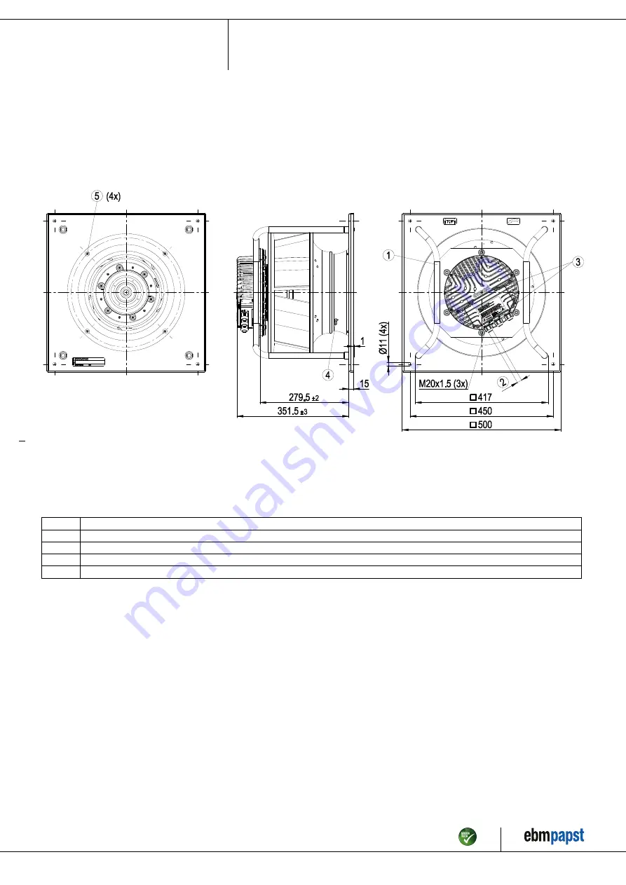 ebm-papst K3G355-PG54-22 Operating Instructions Manual Download Page 4