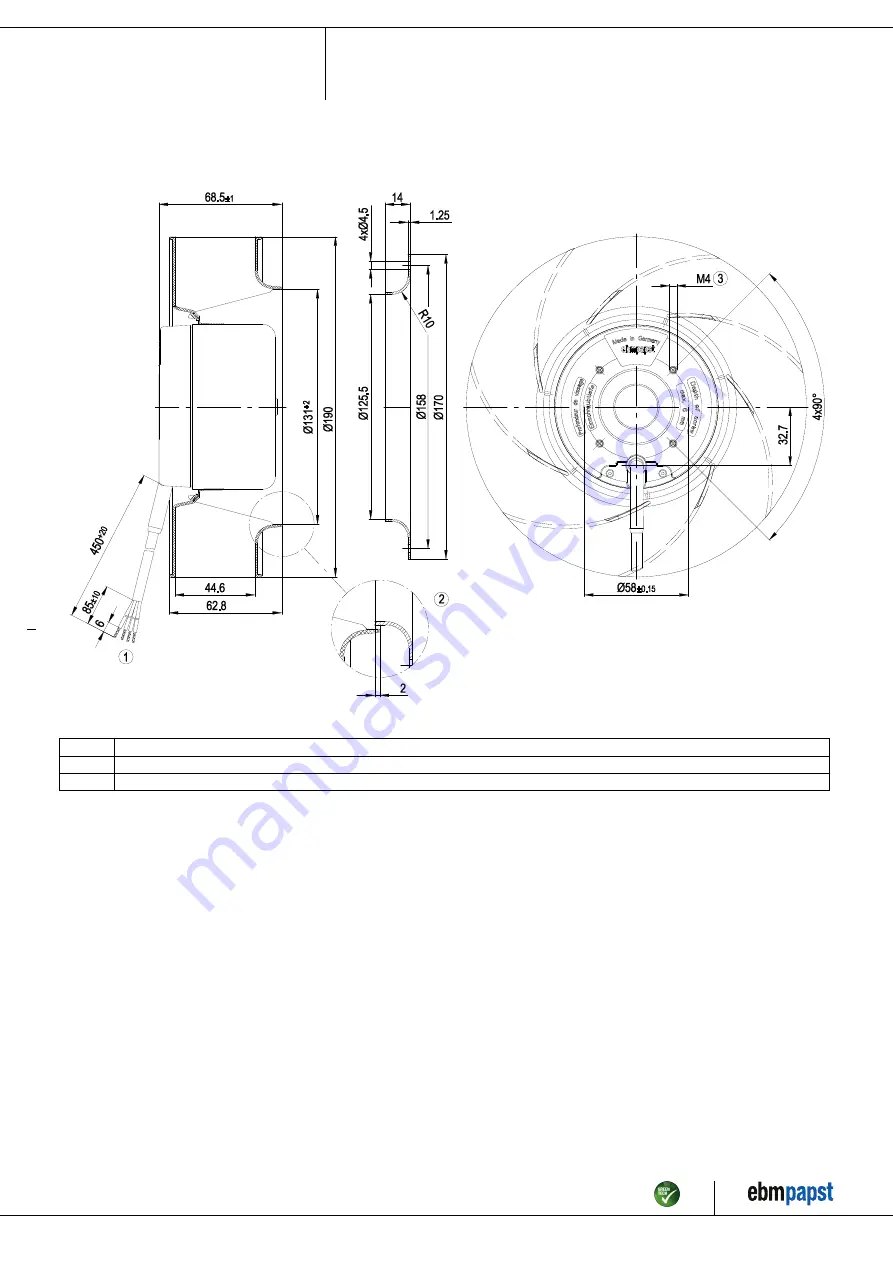 ebm-papst R1G190-AC11-52 Operating Instructions Manual Download Page 4