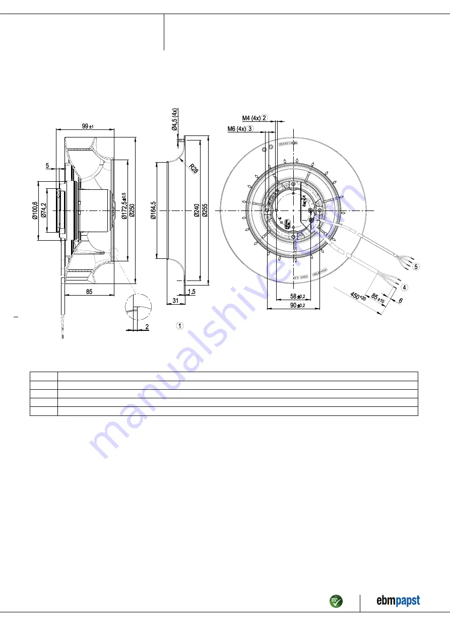 ebm-papst R3G250-RE07-07 Operating Instructions Manual Download Page 4