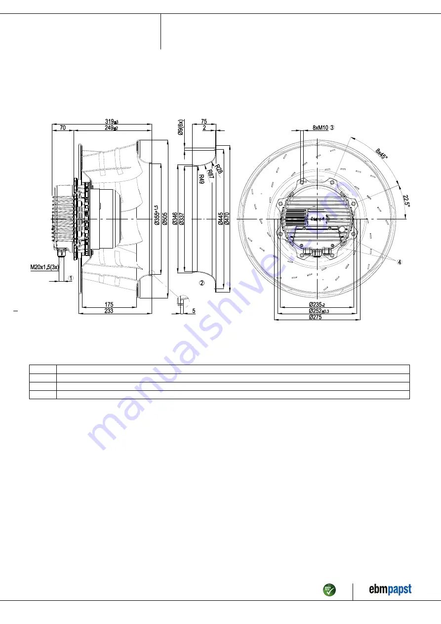 ebm-papst R3G500-AG10-13 Operating Instructions Manual Download Page 4