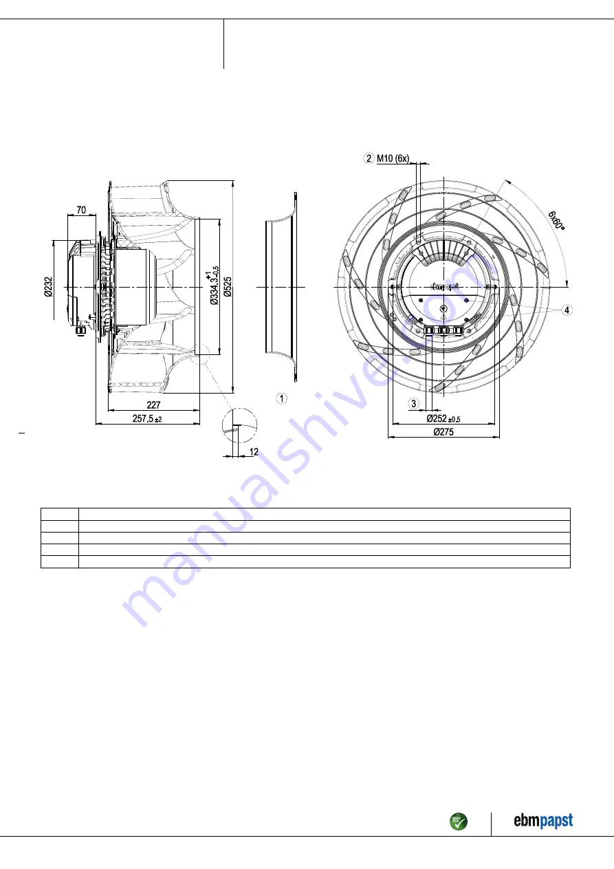 ebm-papst R3G500-RA28-02 Operating Instructions Manual Download Page 4