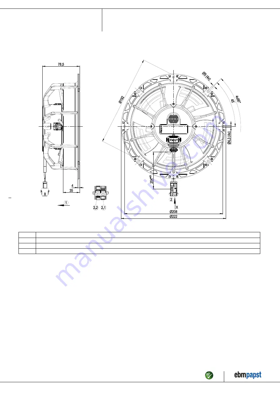 ebm-papst W1G172-EC95-25 Operating Instructions Manual Download Page 4