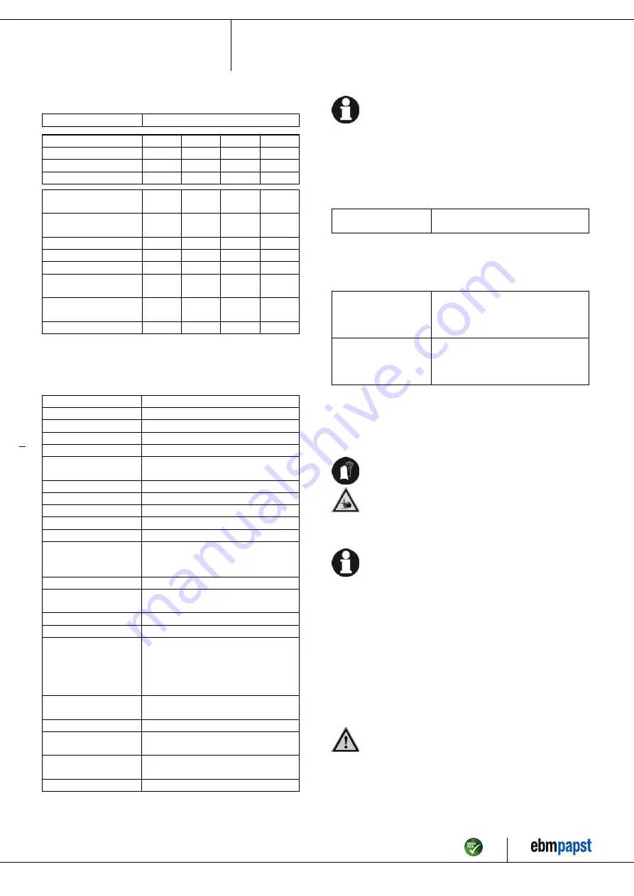 ebm-papst W2D170-AA04-52 Operating Instructions Manual Download Page 5