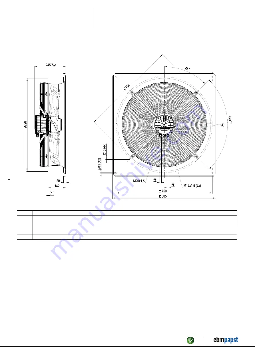 ebm-papst W3G630-GM07-H1 Operating Instructions Manual Download Page 4