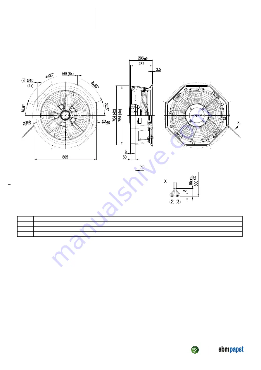 ebm-papst W3G630-KL06-G2 Operating Instructions Manual Download Page 4