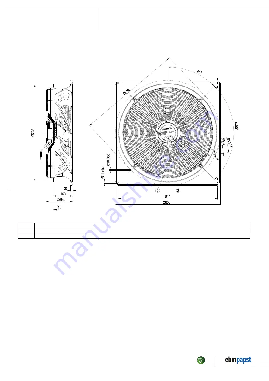 ebm-papst W3G710-GN48-21 Operating Instructions Manual Download Page 4