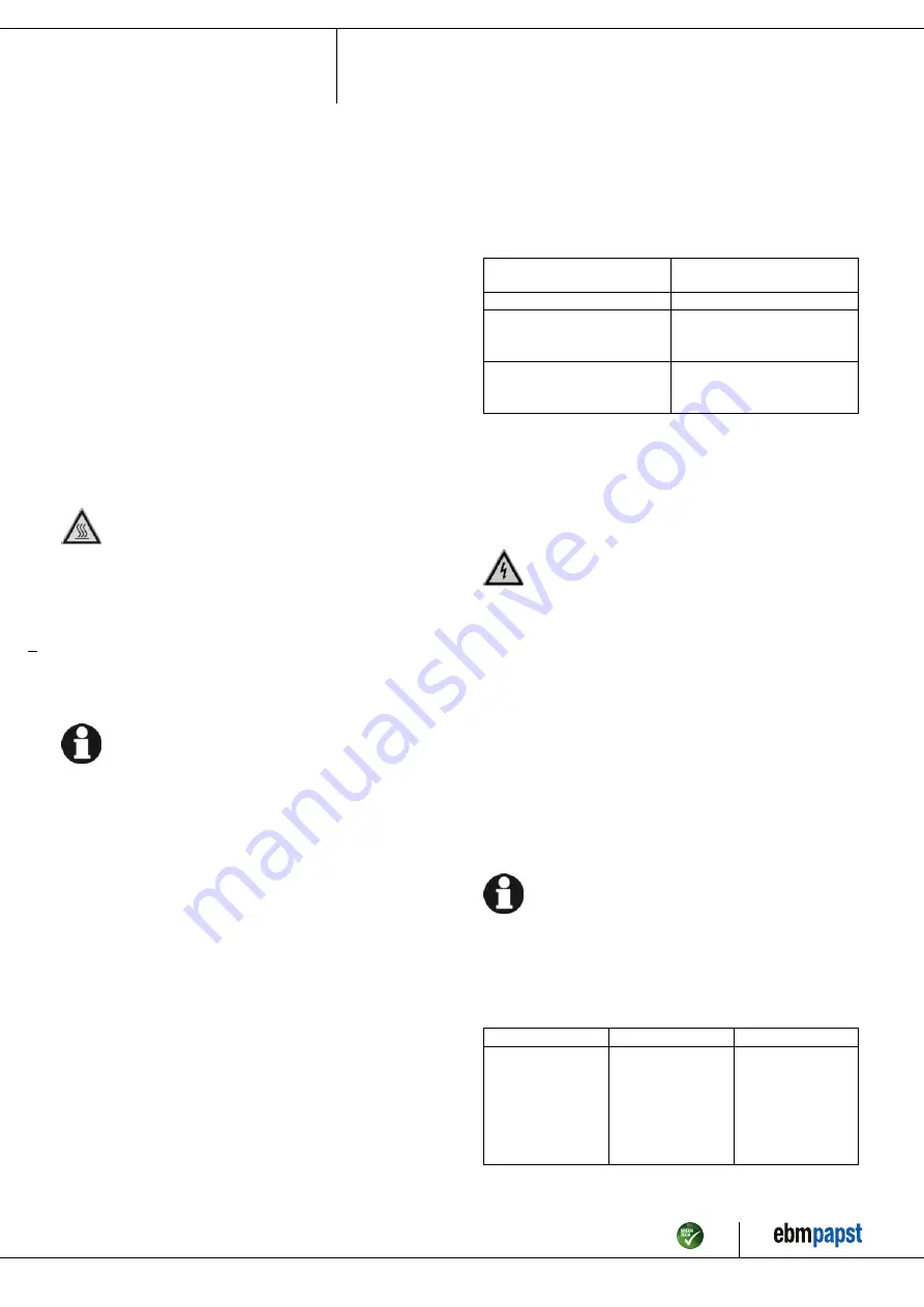 ebm-papst W3G910-DO84-35 Operating Instructions Manual Download Page 10