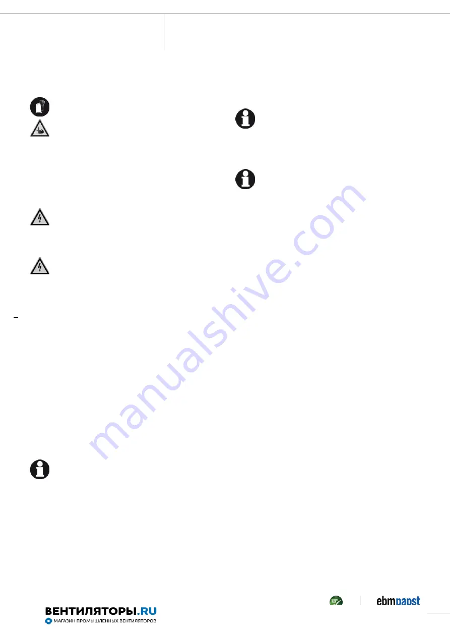 ebm-papst W6E330-CP02-30 Operating Instructions Manual Download Page 6