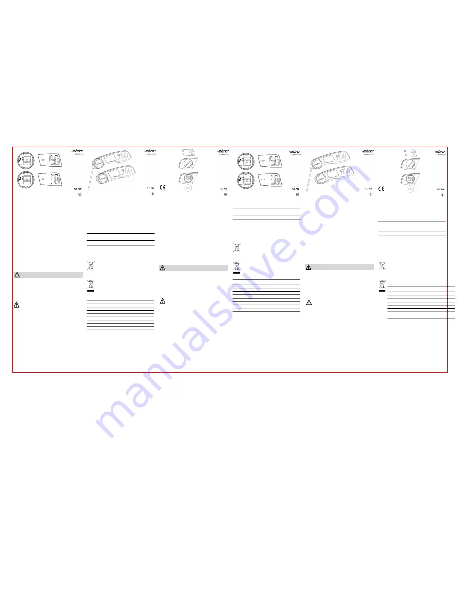 Ebro TLC700 Скачать руководство пользователя страница 1