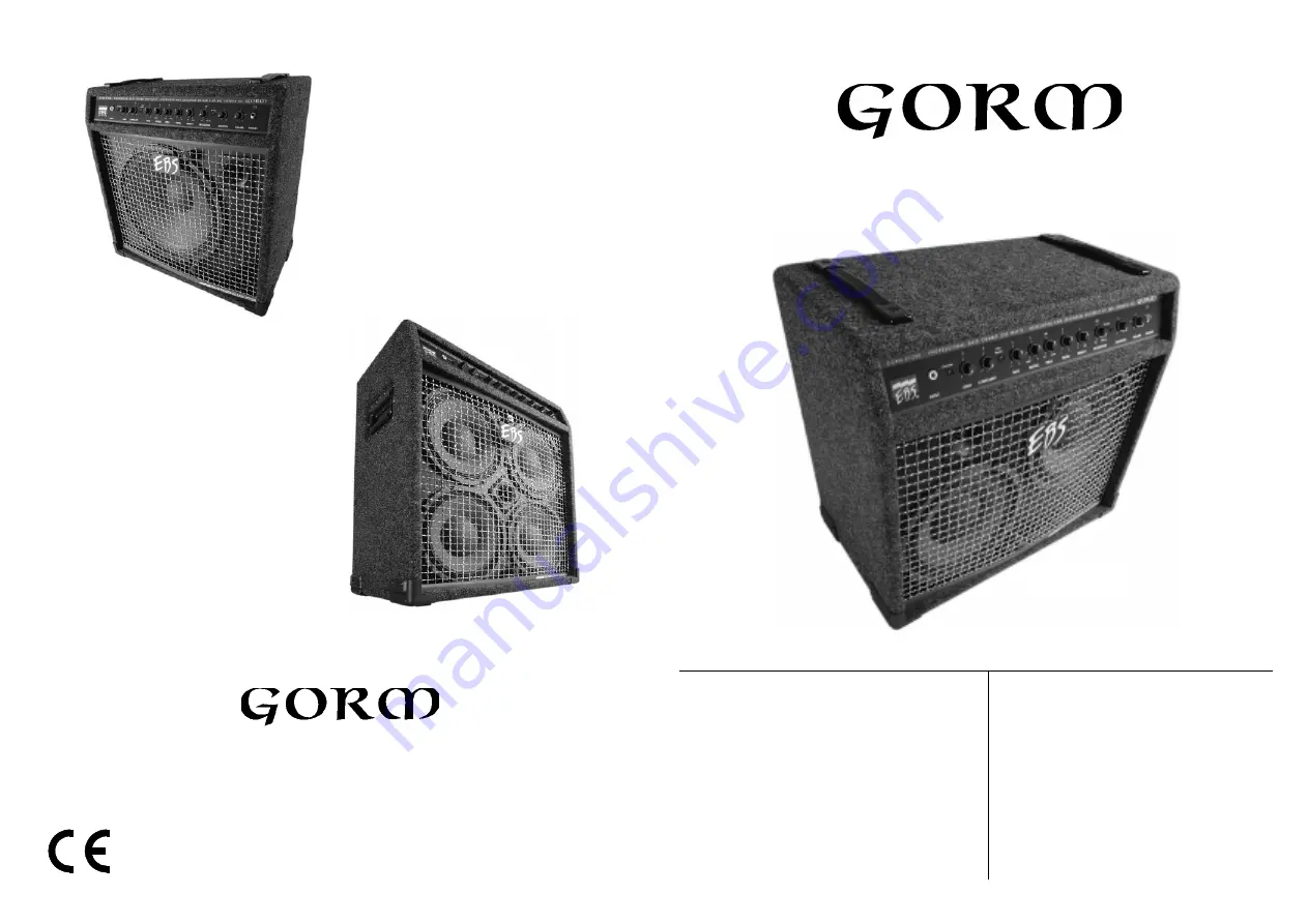 EBS EBS-350 GormET User Manual Download Page 1