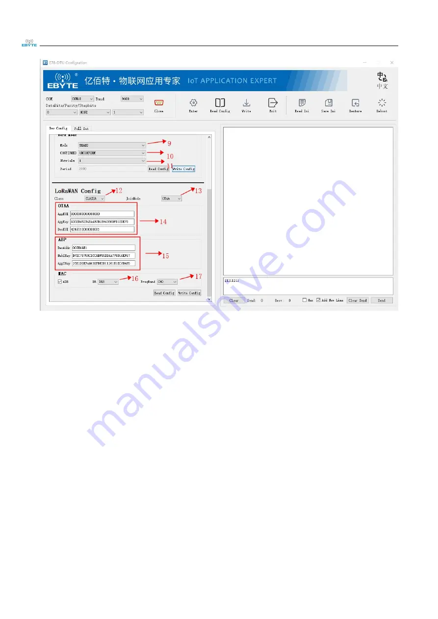 Ebyte E78-DTU(470LN22) User Manual Download Page 19