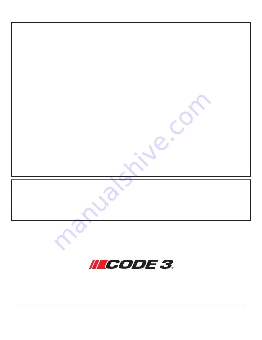 ECCO SAFETY GROUP CODE 3 REFLEX C5517 Series Installation And Operation Instruction Manual Download Page 17