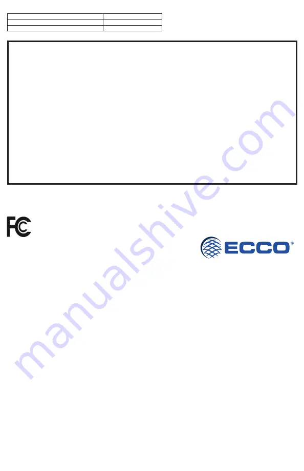 Ecco EC2030-WC Скачать руководство пользователя страница 2