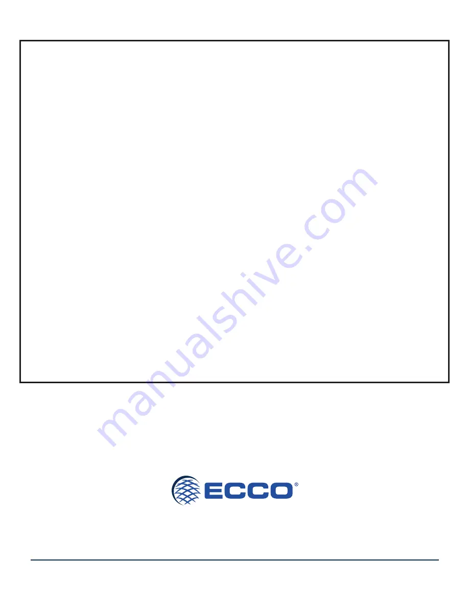 Ecco ED3511 Assembly, Installation And Operation Instructions Download Page 10