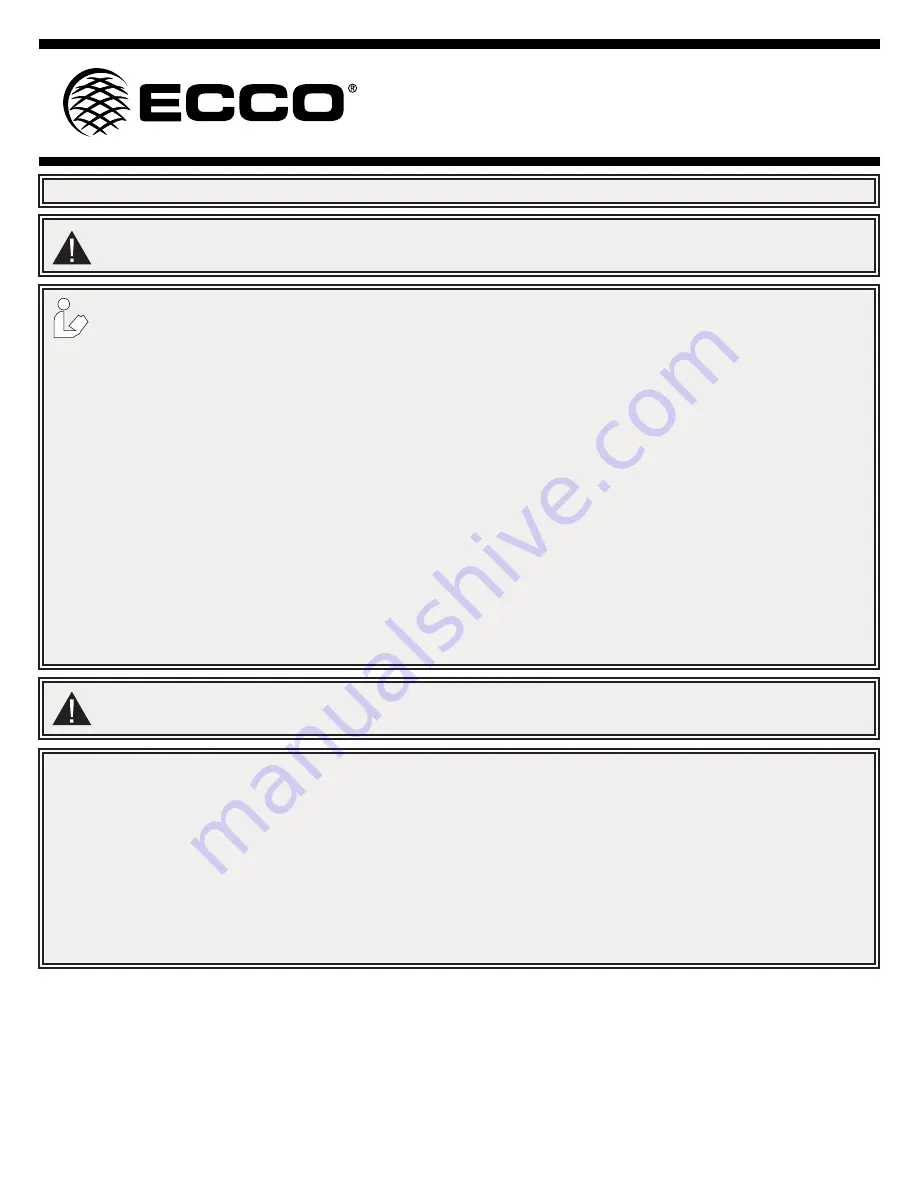 Ecco K7000B Manual Download Page 1