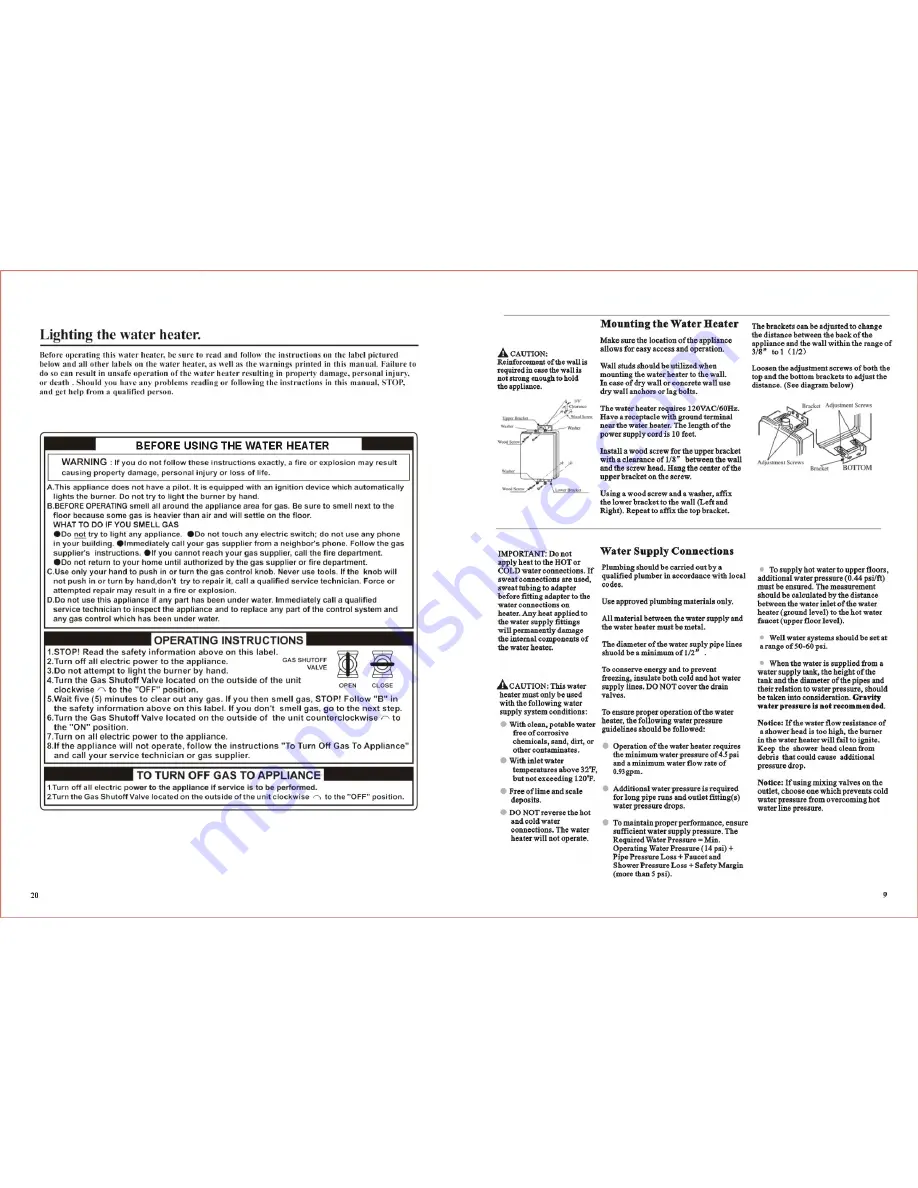 Eccotemp FVI12 Series Use & Care Manual Download Page 10