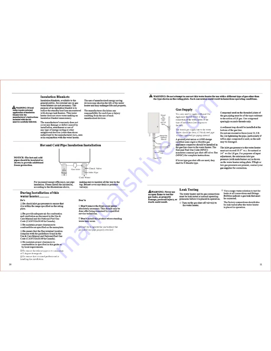 Eccotemp FVI12 Series Use & Care Manual Download Page 12