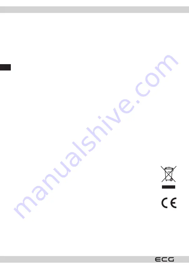 ECG RK 1550 Instruction Manual Download Page 14