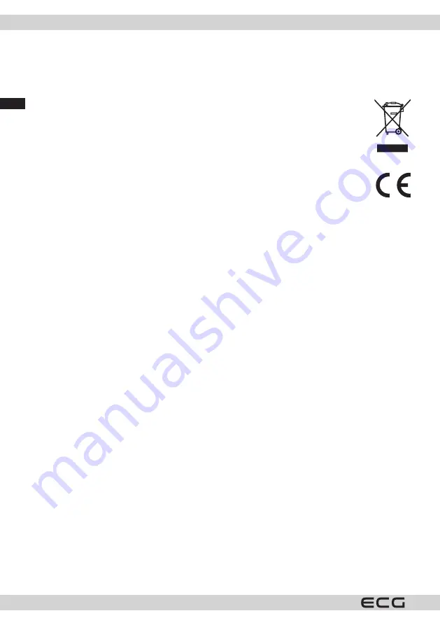 ECG UV 5080 Instruction Manual Download Page 18