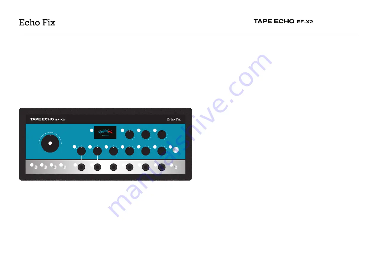 Echo Fix TAPE ECHO EF-X2 Скачать руководство пользователя страница 7