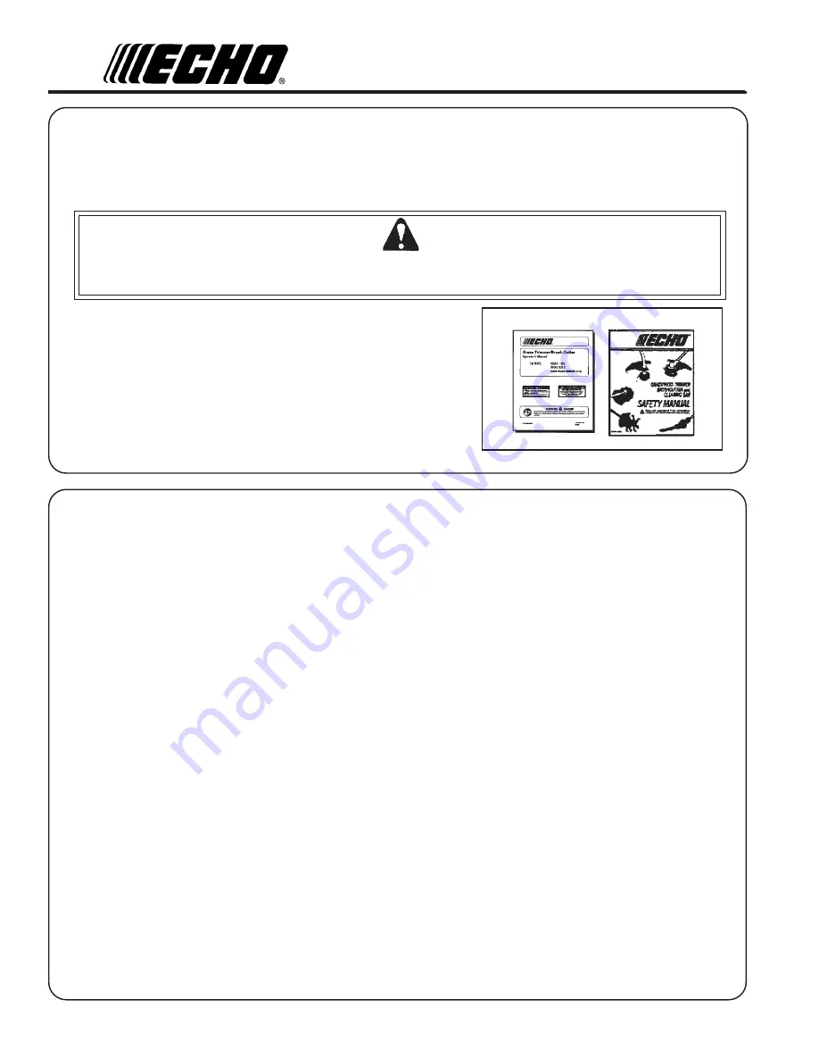 Echo 02999999 Скачать руководство пользователя страница 2