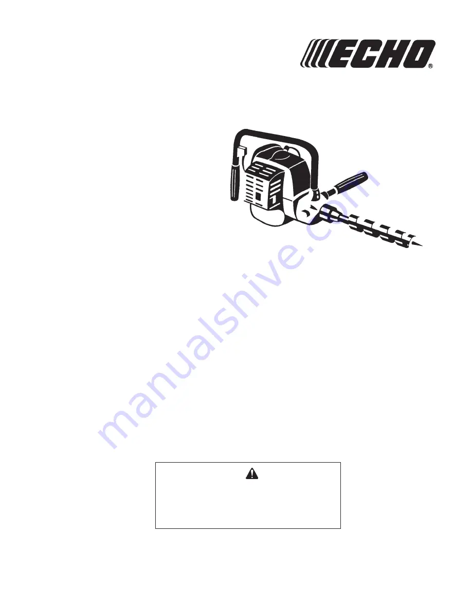 Echo ED-200 Operator'S Manual Download Page 1