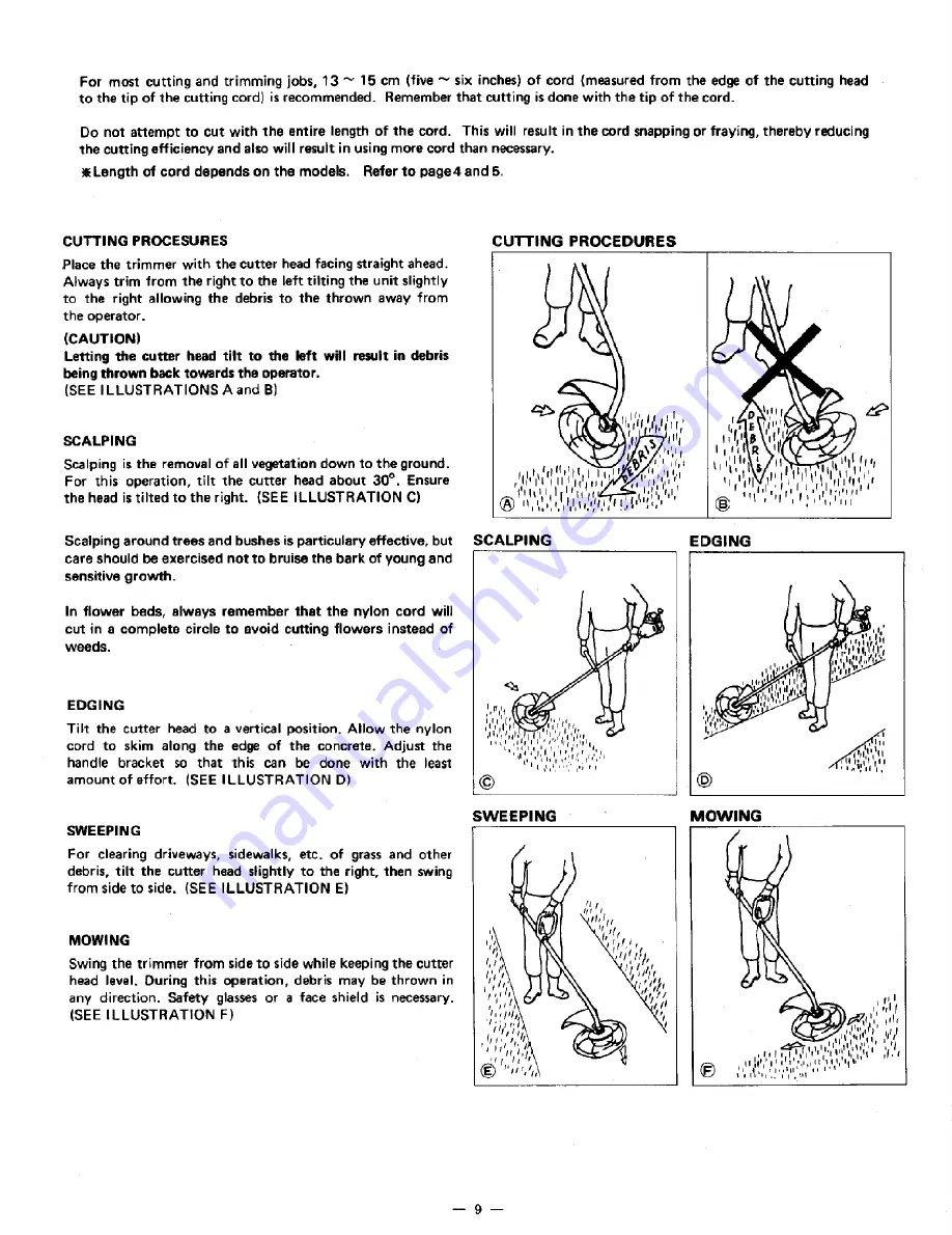 Echo GT-140B Operator'S Manual Download Page 10