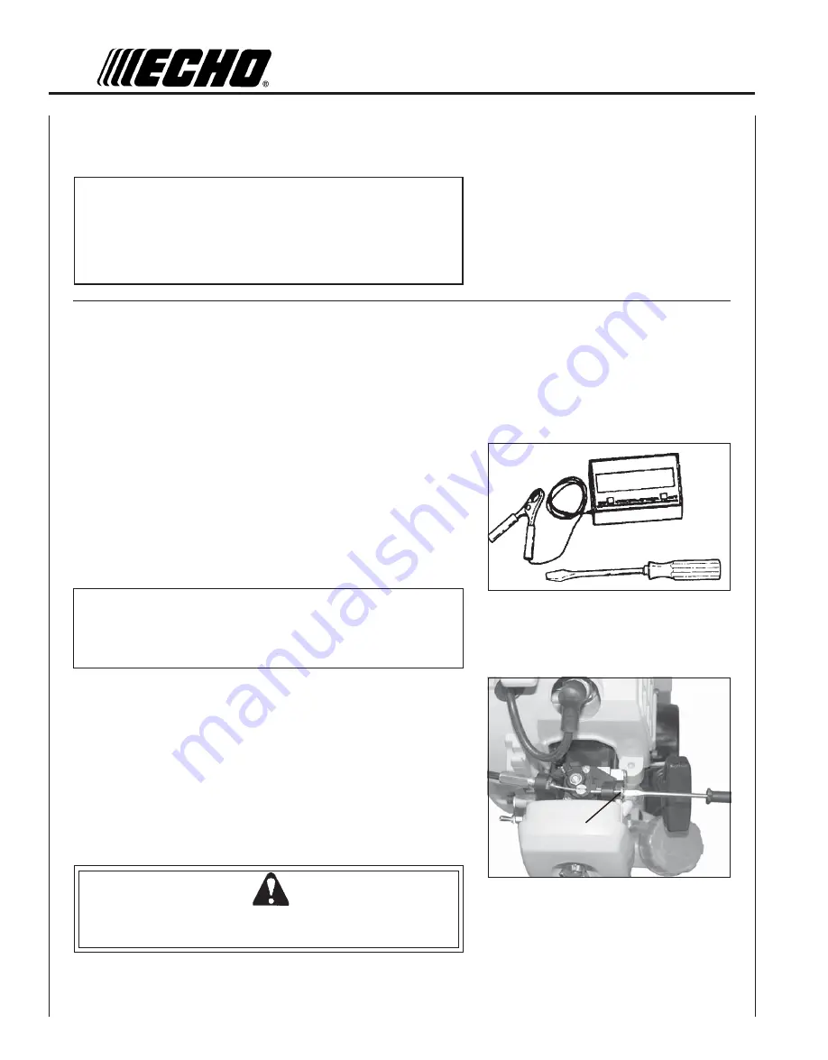 Echo GT-200R - SERIAL NUMBER 07003101-07999999 Скачать руководство пользователя страница 20