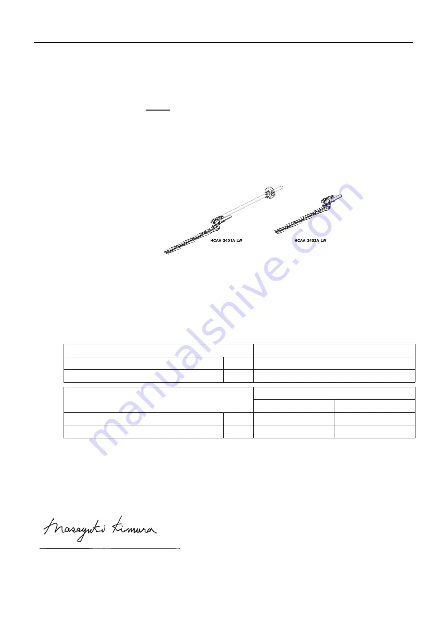 Echo HCAA-2401A-LW Operator'S Manual Download Page 26