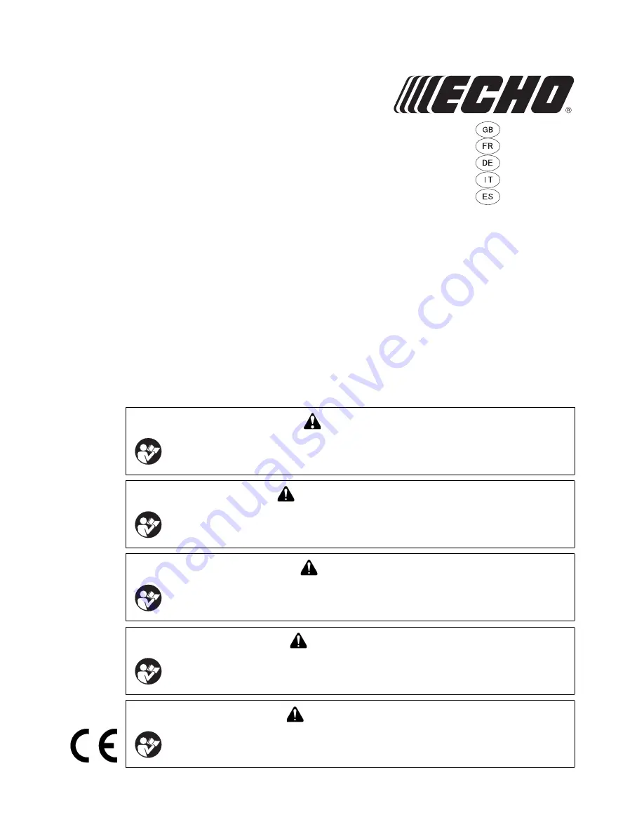 Echo LBP-560-100 Operator'S Manual Download Page 1