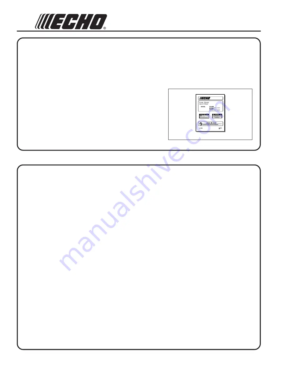 Echo PB-755H Operator'S Manual Download Page 2